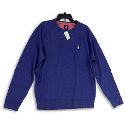 NWT Mens Blue Long Sleeve Crew Neck Pullover Sweatshirt Size Large