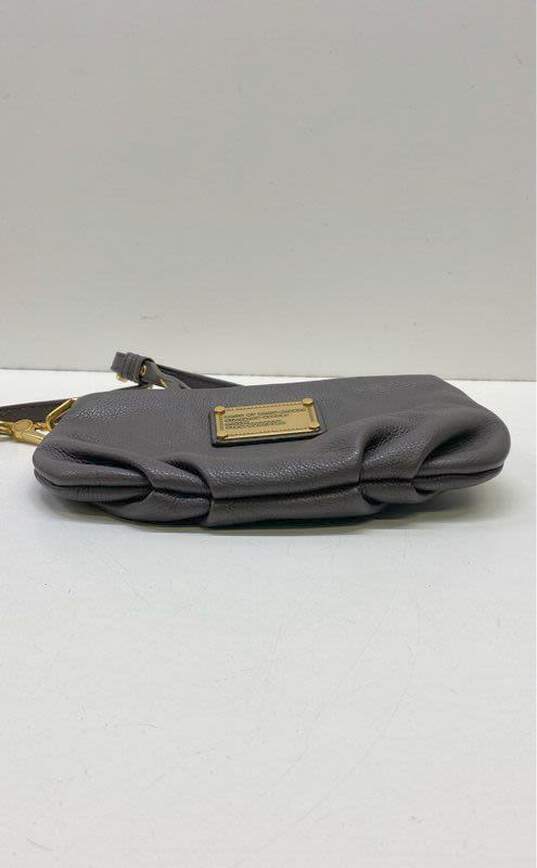 Marc by Marc Jacobs Leather Classic Q Percy Crossbody Grey image number 7