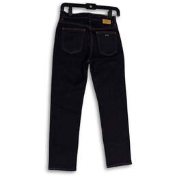 Womens Blue Denim Dark Wash 5-Pocket Design Straight Leg Jeans Size 25 alternative image