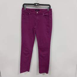 White House Black Market Women's Purple Skinny Jeans Size 4R