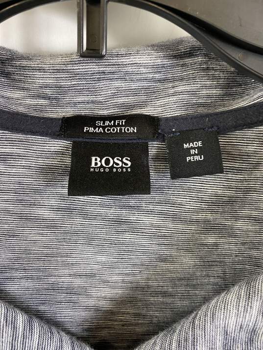 Boss Hugo Boss Men Gray Polo Shirt L image number 3