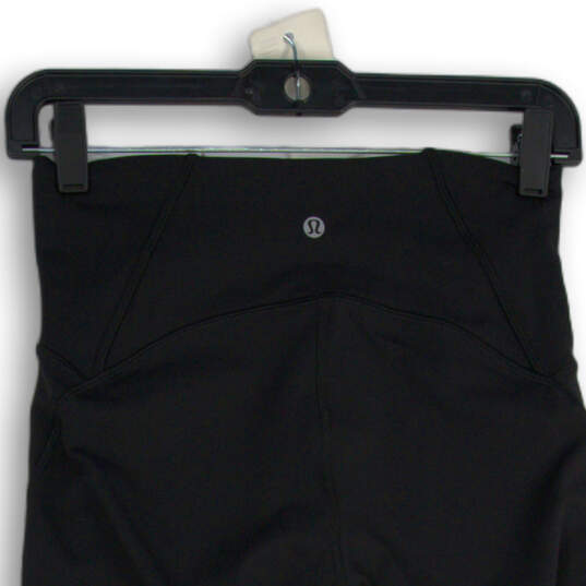 Womens Black Elastic Waist Skinny Leg Pull-On Activewear Capri Pants Size 6 image number 4