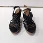 Franco Sarto Women's Black Leather Wedge Sandals Size 7.5M image number 1