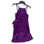 NWT Womens Purple Sleeveless Ruffle Stretch Back Zip Mini Dress Size XS image number 3