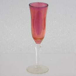 Set Of 6 Vintage MCM Mid Century Modern Cranberry Glass Cordial Shot Glasses alternative image