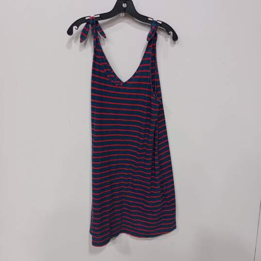 Faherty Florence Indigo & Red Striped Dress Size M NWT image number 2