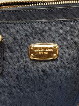 Michael Kors Saffiano Navy Leather Satchel alternative image