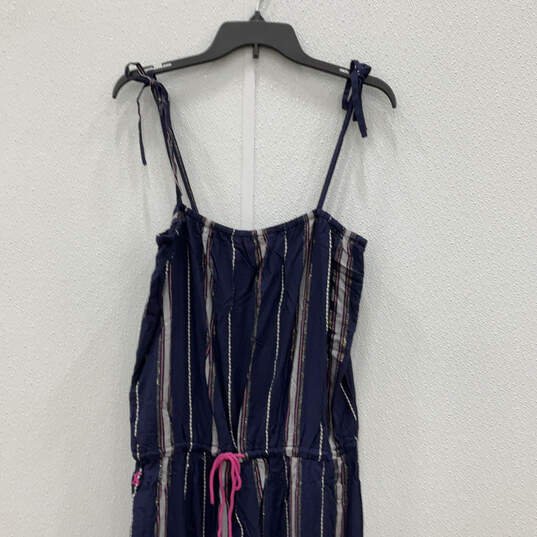 NWT Womens Multicolor Striped Sleeveless Scoop Neck One-Piece Jumpsuit Sz M image number 3