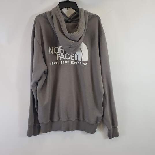 The North Face Men Grey Graphic Hoodie XL image number 2