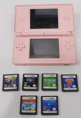 Nintendo DS Lite with 6 Games Lego Batman 2 No Charger