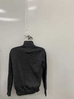 Men's SZ M Long Sleeve Grey Half Zip Pullover Sweater alternative image