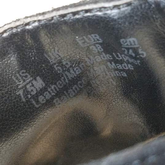Franco Sarto Black Leather Suede Pump Heels Shoes Size 7.5 image number 7