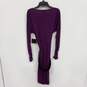 Anne Klein Collection Women's Plum Long Sleeve Dress Belted Size Small NWT image number 2