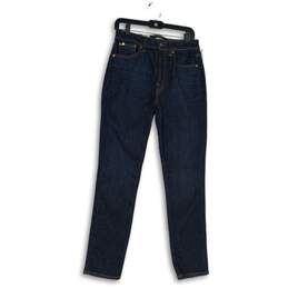 NWT AE77 Womens Blue Denim Dark Wash 5-Pocket Design Skinny Jeans Size 8