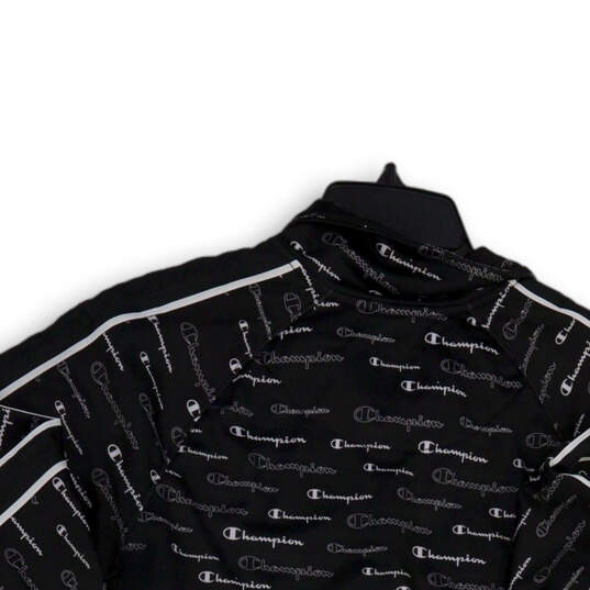 Womens Black Logo Print Long Sleeve Full-Zip Activewear Track Jacket Size S image number 4