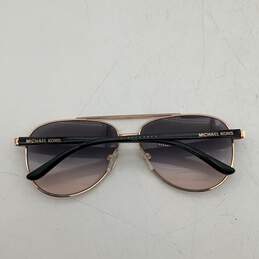 Womens MK5007 Hvar Rose Gold Black Full-Rim Aviator Sunglasses With Case alternative image