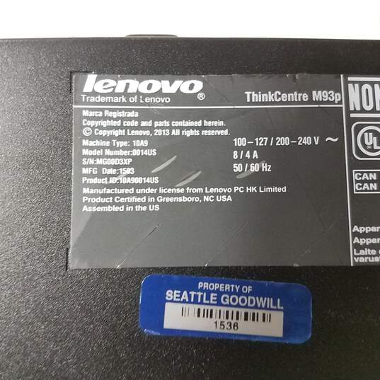 Lenovo ThinkCentre M93P Intel Core i7@3.4GHz Memory 2GB Desktop Computer image number 3
