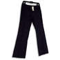 NWT Womens Blue Pleated Slash Pocket Straight Leg Dress Pants Size 6 image number 1
