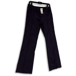 NWT Womens Blue Pleated Slash Pocket Straight Leg Dress Pants Size 6