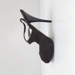 Fendi Brown Suede Peep Toe Pumps Women's Size 40 (AUTHENTICATED) alternative image