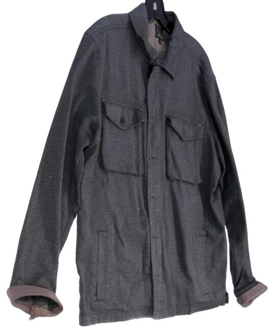 Lucky Brand Men's Gray Long Sleeve Spread Collar Button Up Shirt Size Medium image number 2