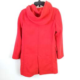 UNIQLO Women Red Wool Toggle Closure Coat S alternative image