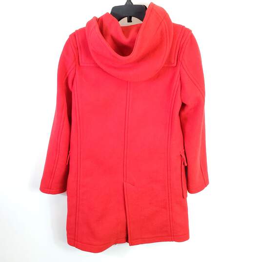 UNIQLO Women Red Wool Toggle Closure Coat S image number 2
