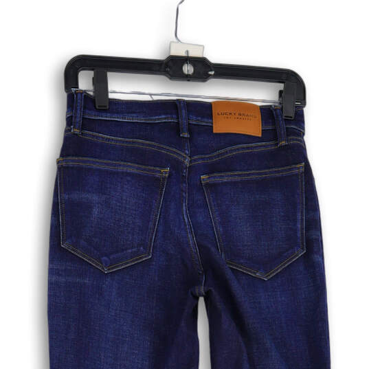 Womens Blue Denim Medium Wash 5-Pocket Design Skinny Leg Jeans Size 6/28R image number 4