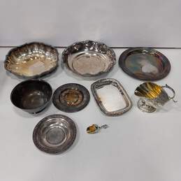 9PC Silver Plated Assorted Dinnerware Bundle