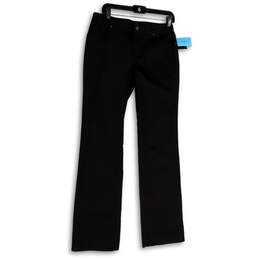 NWT Womens Black Denim Dark Wash Stretch Pocket Straight Jeans Size 6