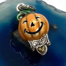 Designer Brighton Jack O Lantern Grin Orange Halloween Pumpkin Dangle Charm