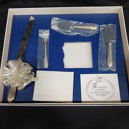 pc. Silver City Glass Co. 25th Anniversary Sterling Silver On Crystal Serveware Collection In Box alternative image