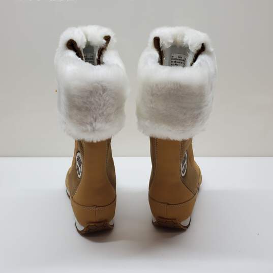 Timberland Grammercy Size 7M Leather Tall Lace Up Fur Lined Winter Snow Boots image number 3