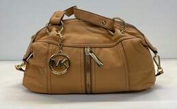 Michael Kors Moxley Dune Tan Soft Leather Shoulder Satchel Bag
