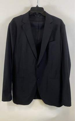 Sene Mens Black Pockets Notch Lapel Single Breasted Blazer Jacket Size Medium