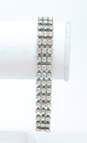 Vintage Silvertone Icy Clear Rhinestones Bib Necklaces & Chain Bracelet 53.5g image number 3