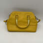 Womens Yellow Leather Inner Pockets Studded Adjustable Strap Crossbody Bag image number 2