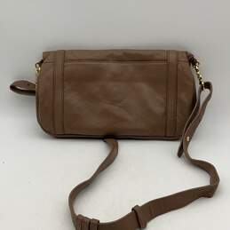 Womens Tan Leather Detachable Strap Inner Pockets Magnetic Shoulder Bag alternative image