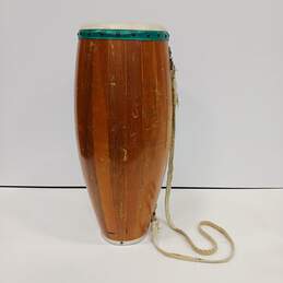 Unbranded Wooden Conga Hand Drum w/ Strap
