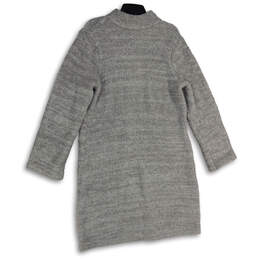 Womens Gray Fleece Long Sleeve Mock Neck Full Zip Robe Size L/XL alternative image