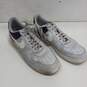 Nike Air Force 1 Purple, Grey, And White Shoes Men's Size 15 image number 1