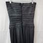 TADASHI Collection Sleeveless Metallic Gray Evening Gown Women's M image number 3