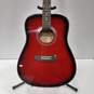 BCP Red Wooden 6 String Acoustic Guitar w/Matching Case image number 2
