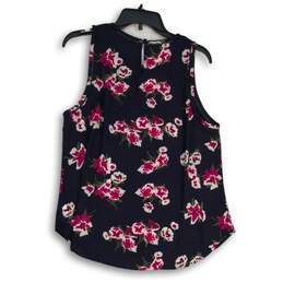 NWT J. Crew Womens Pink Navy Floral Round Neck Sleeveless Blouse Top Size 12 alternative image
