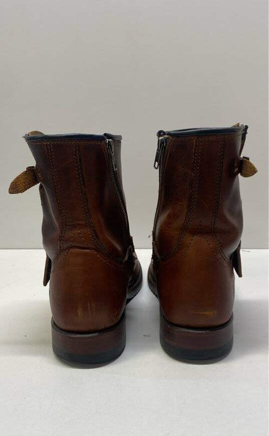 Frye Logan Leather Engineer Boots Brown 9 image number 4