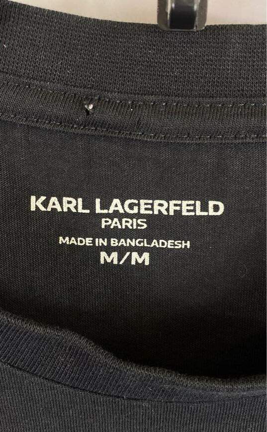 Karl Lagerfeld Men Black Graffiti Logo T Shirt M image number 3