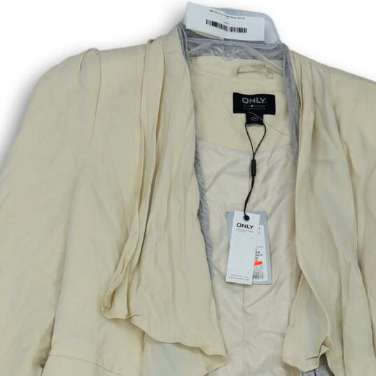 NWT Womens Khaki Long Sleeve Pockets Open Front Blazer Size Medium image number 3