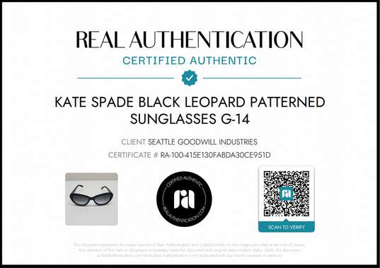 Kate Spade Black Leopard Patterned Sunglasses AUTHENTICATED image number 6