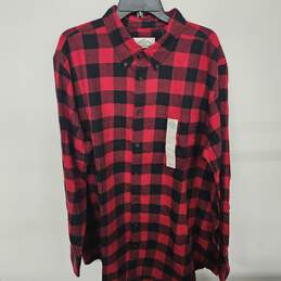 St John's Bay Plaid Red Flannel