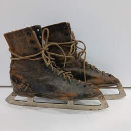 Vintage Winslow Skates Leather Lace Up Ice Skates